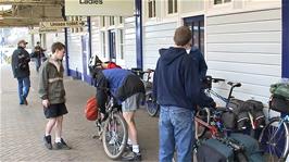 Assembling at Newton Abbot station for the 09:40 train to Taunton